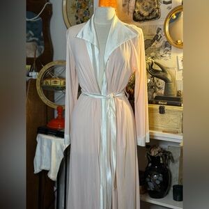 Vintage 80s silk dress robe